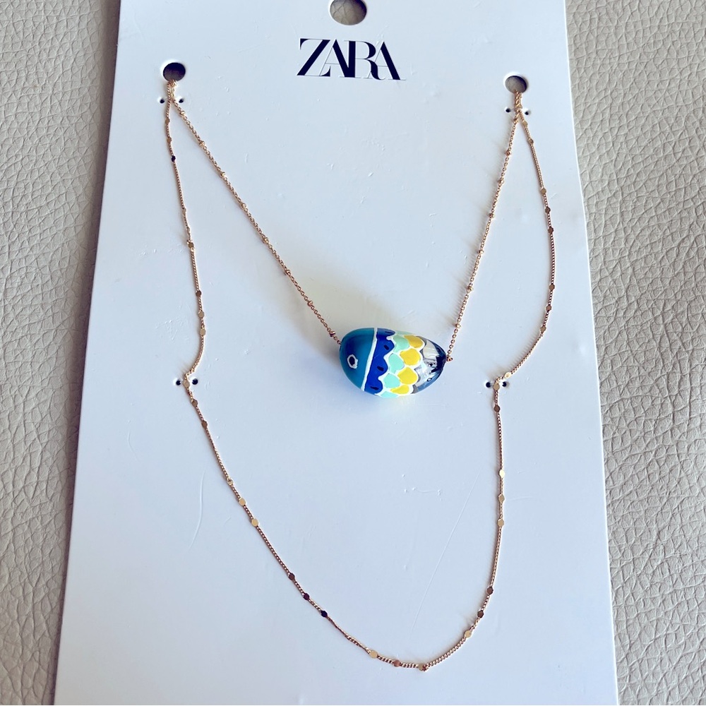 NWT - Zara Women’s Gold Plated Fish Chain Necklace (2 Pack)